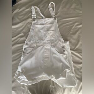 We the free white ziggy shortalls size medium, bought new with tags, are too big